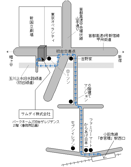 参宮橋からのアクセス